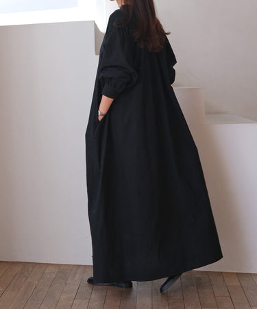 ボリュームロングシャツワンピース