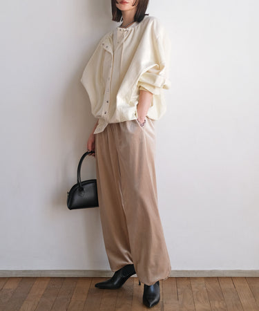 ベロアストレートパンツ