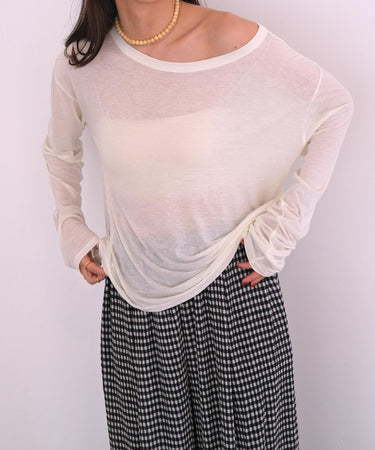 リラックスシアーロングTシャツ