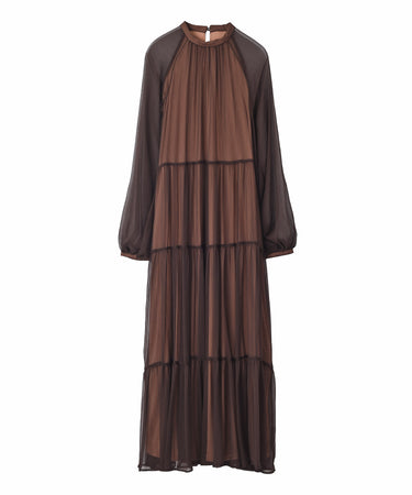 【9月商品】ロングシフォンワンピース