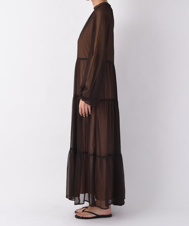 【9月商品】ロングシフォンワンピース